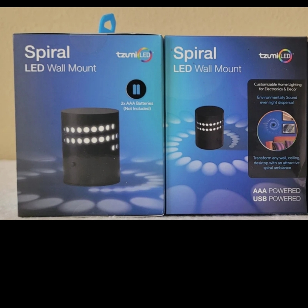 Spiral 3W LED Wall Light Dimmable/N Ceiling Lamp Fixture Modern Decor Lot Of 2
